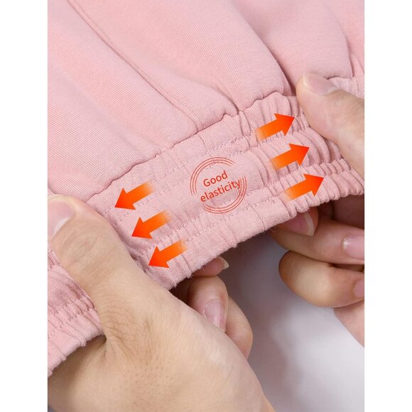 Women's Sherpa Lined Sweatpants Winter Warm Fleece Lined Sweatpants with Pockets - Picture 2 of 5